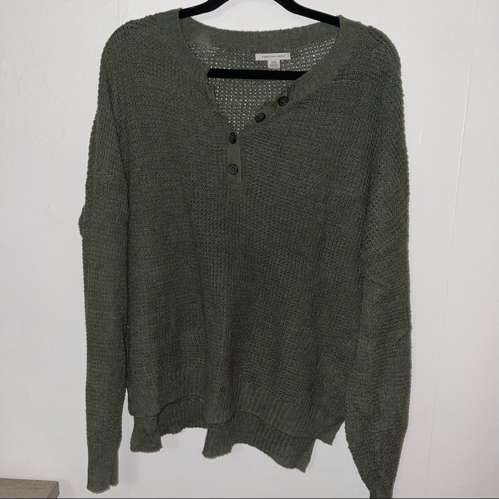 American Eagle button sweater